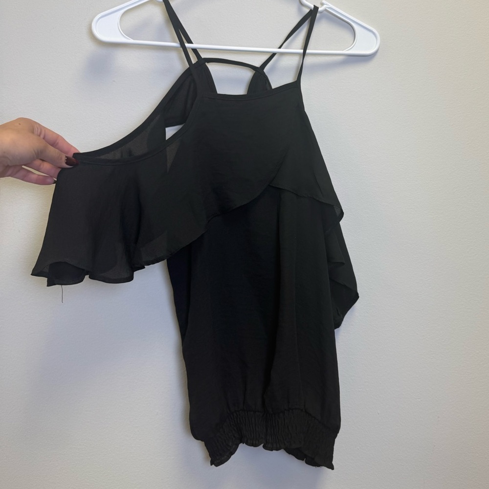 Daytrip Black Asymmetrical Top